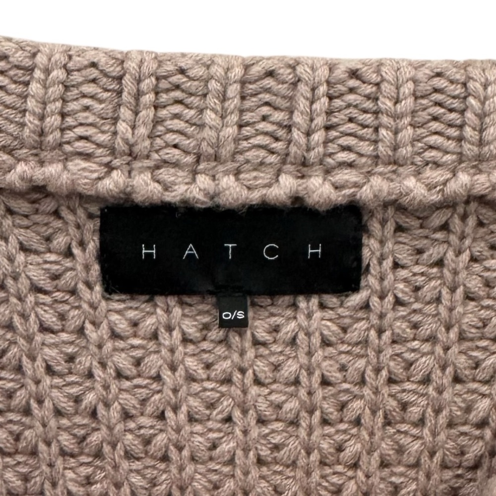 Hatch Waffle Knit Sweater Merino Wool Cashmere Blend Tan - Size Medium - Picture 5 of 7
